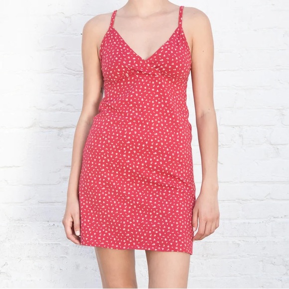 Brandy Melville Dresses & Skirts - Red Floral Brandy Melville Amara Dress